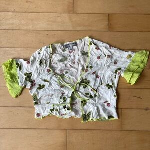 Floral Tie-Front Top